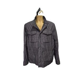 Banana Republic Quilted Cotton Trucker Field Chore Barn Coat Jacket Mens Lg Gray